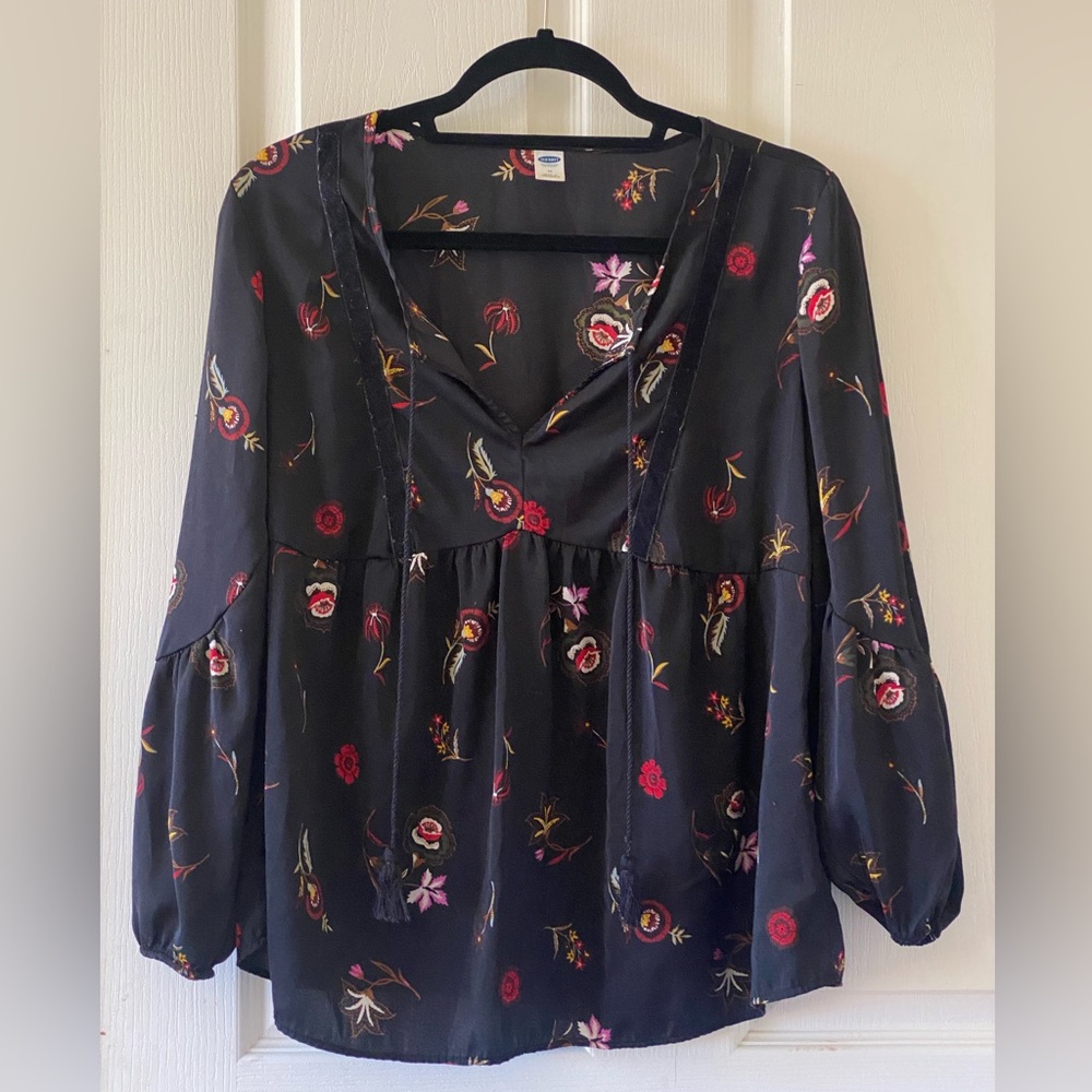 Dark Floral Blouse